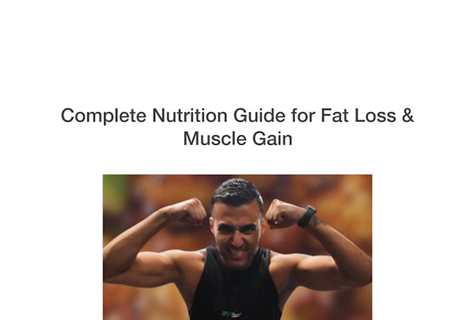 create a professional nutrition plan PDF for fat loss